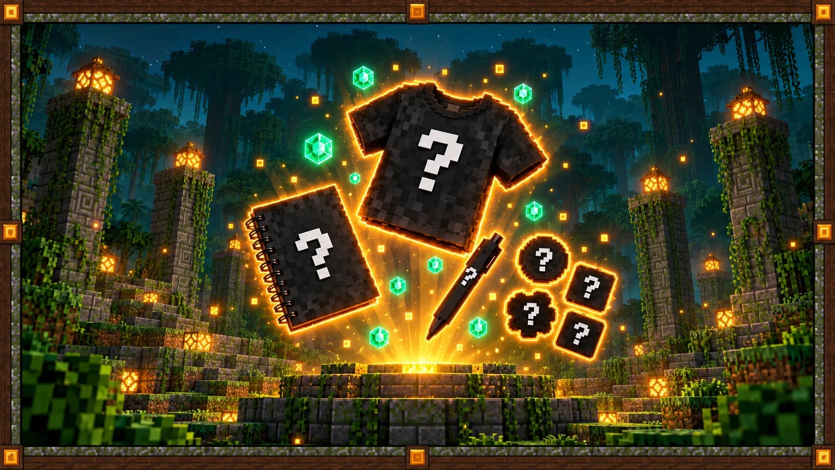 A collection of event goodies